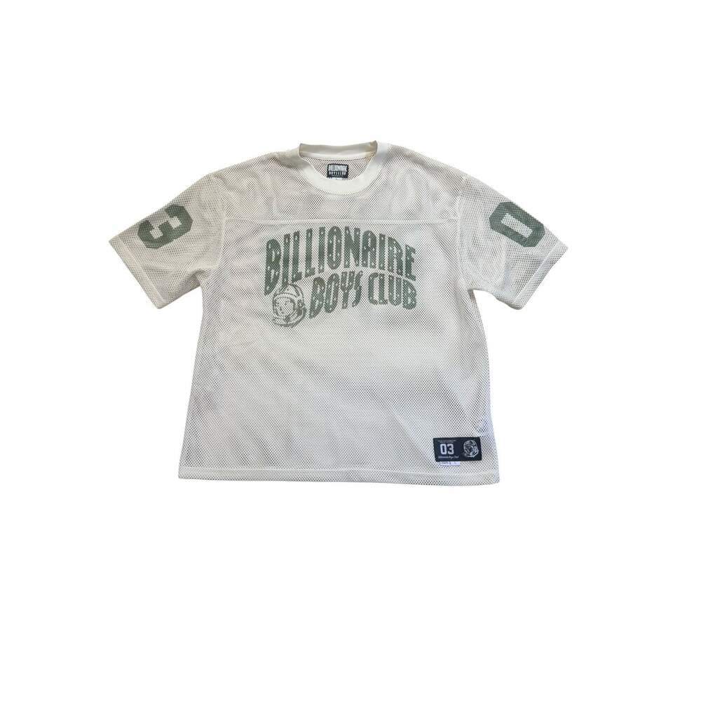 Billionaire Boys Club Varsity SS Knit Mesh Jersey White Green Size L